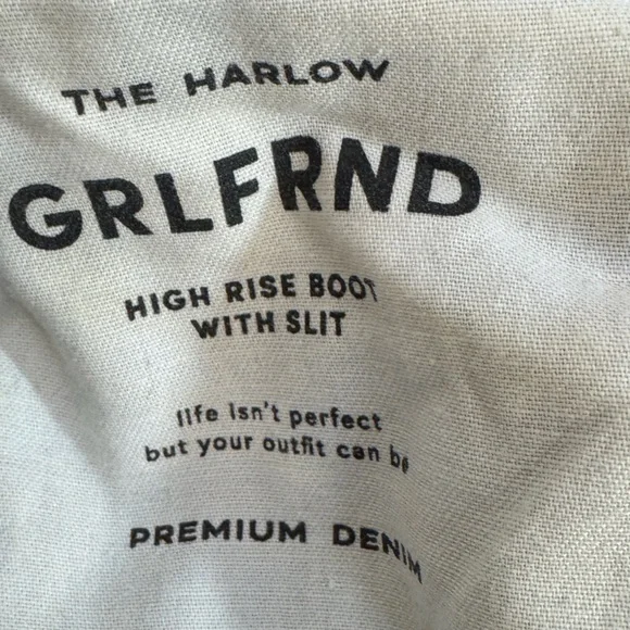 GRLFRND The Harlow high rise boot with slit hem in Blue Diamond size 25 - Picture 2 of 13